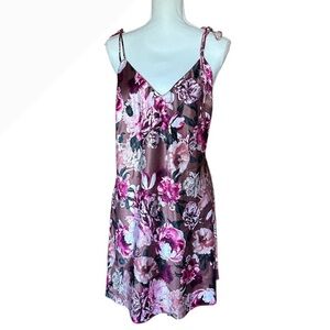 Vintage Whimsygoth Victoria's Secret Floral Satin Nightgown